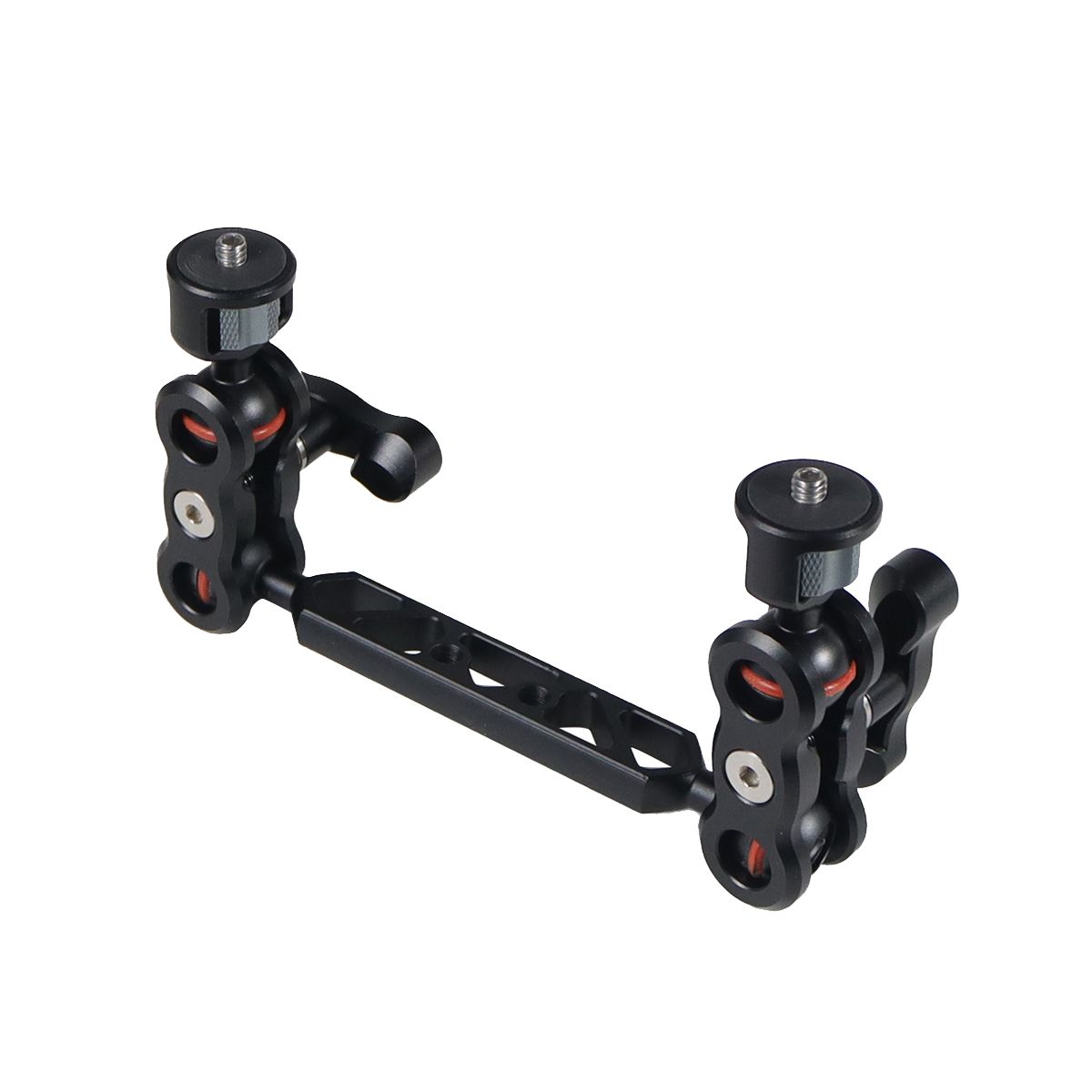 5Inch Aluminum Camera Articulating Arm Dual Ballhead Extension Bar with 14Inch Screws for DSLR Camera Support