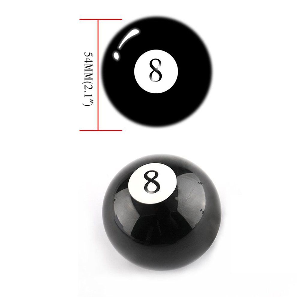 Black 8 Eight Pool Billiard Ball Gear Shift Knob W/ Adapter Universal Black