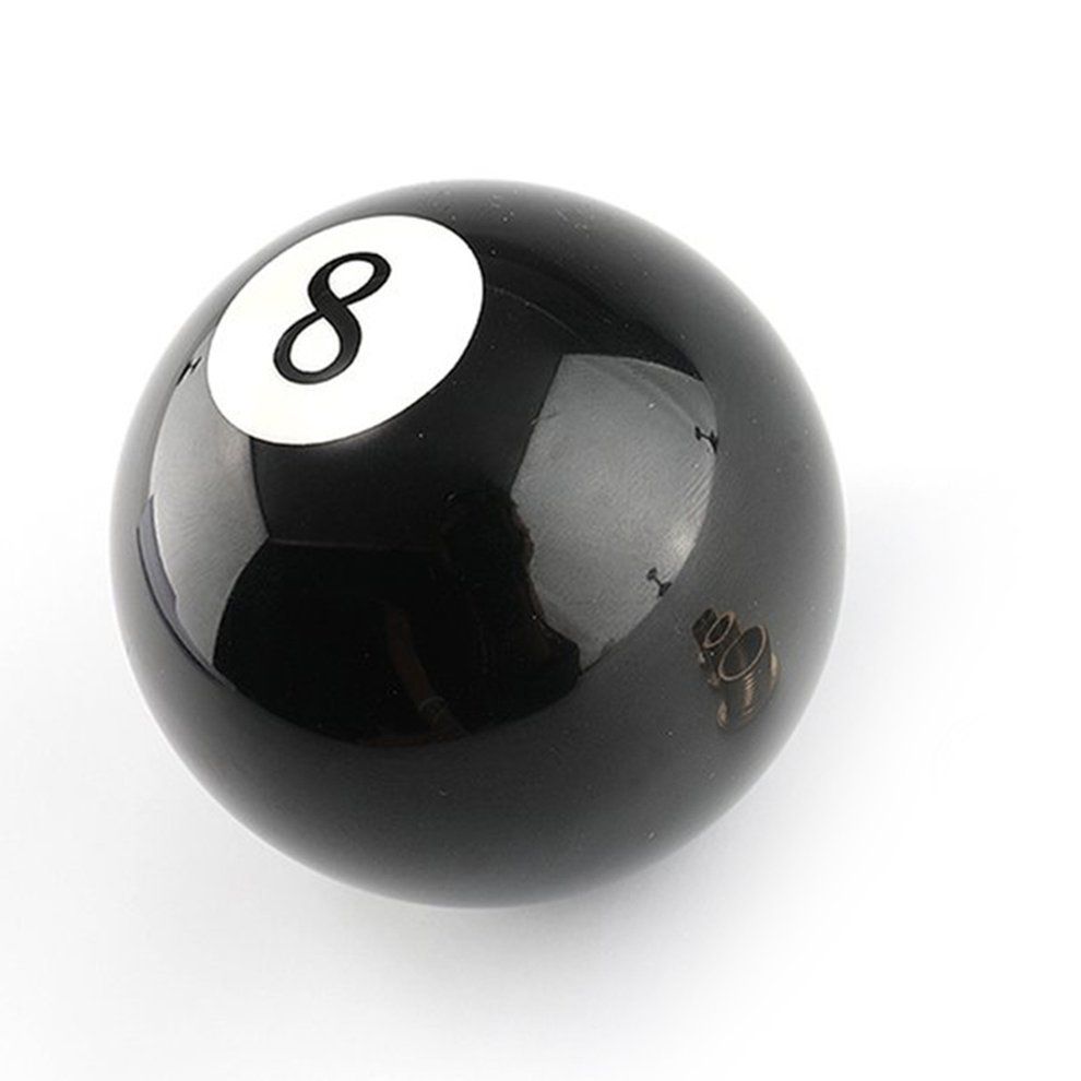 Black 8 Eight Pool Billiard Ball Gear Shift Knob W/ Adapter Universal Black