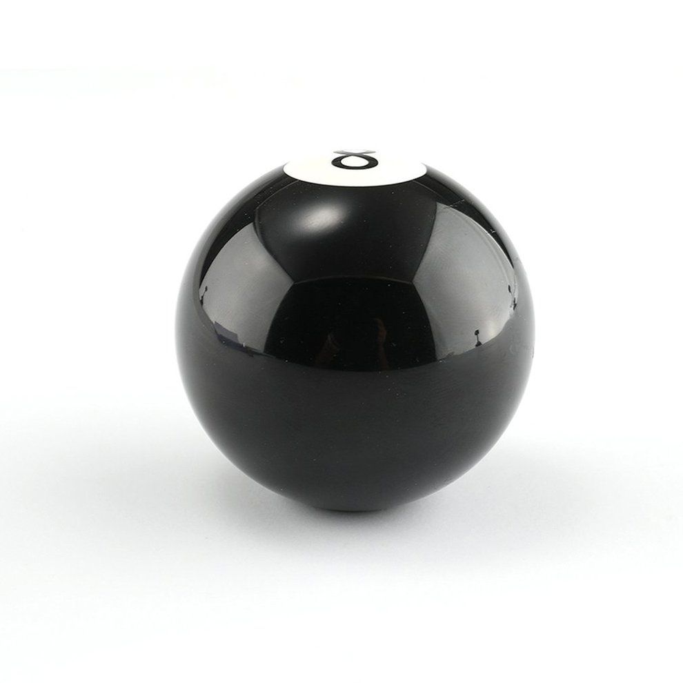 Black 8 Eight Pool Billiard Ball Gear Shift Knob W/ Adapter Universal Black