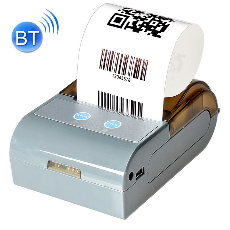 Portable 58mm Bluetooth POS Receipt Thermal Printer(Grey)