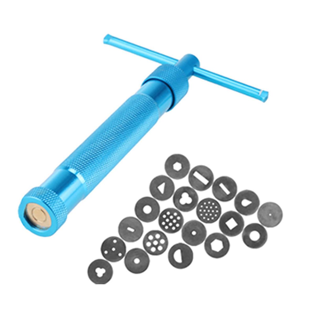 Ergonomic Anti-rust Clay Extruder Metal Practical-Blue