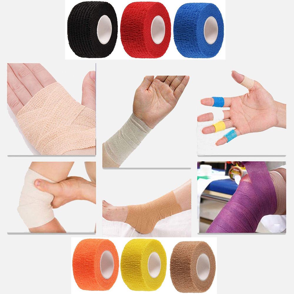 6-Rolls Self Adhesive Bandage Breathable Non Woven For Sports Injury Finger,Ankle,Knee,Toe And Pets