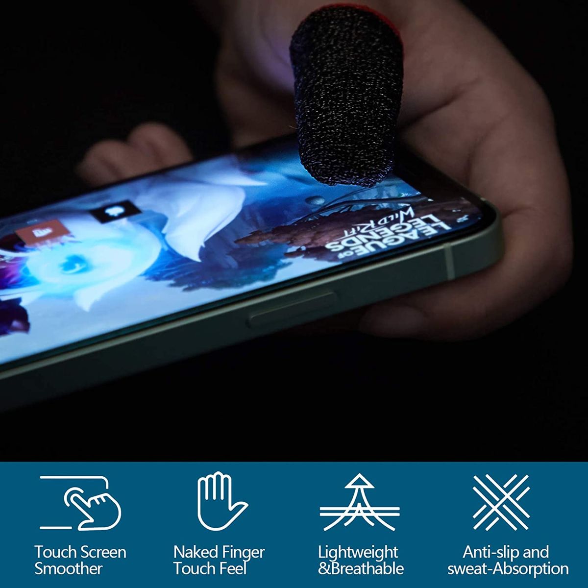 Gaming Finger Sleeves Mobile Game Finger Cots Anti-Sweat