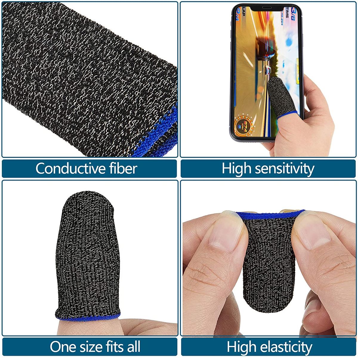 Gaming Finger Sleeves Mobile Game Finger Cots Anti-Sweat