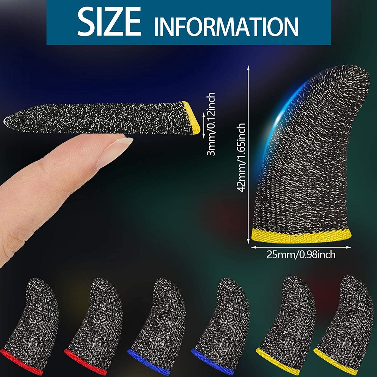 Gaming Finger Sleeves Mobile Game Finger Cots Anti-Sweat