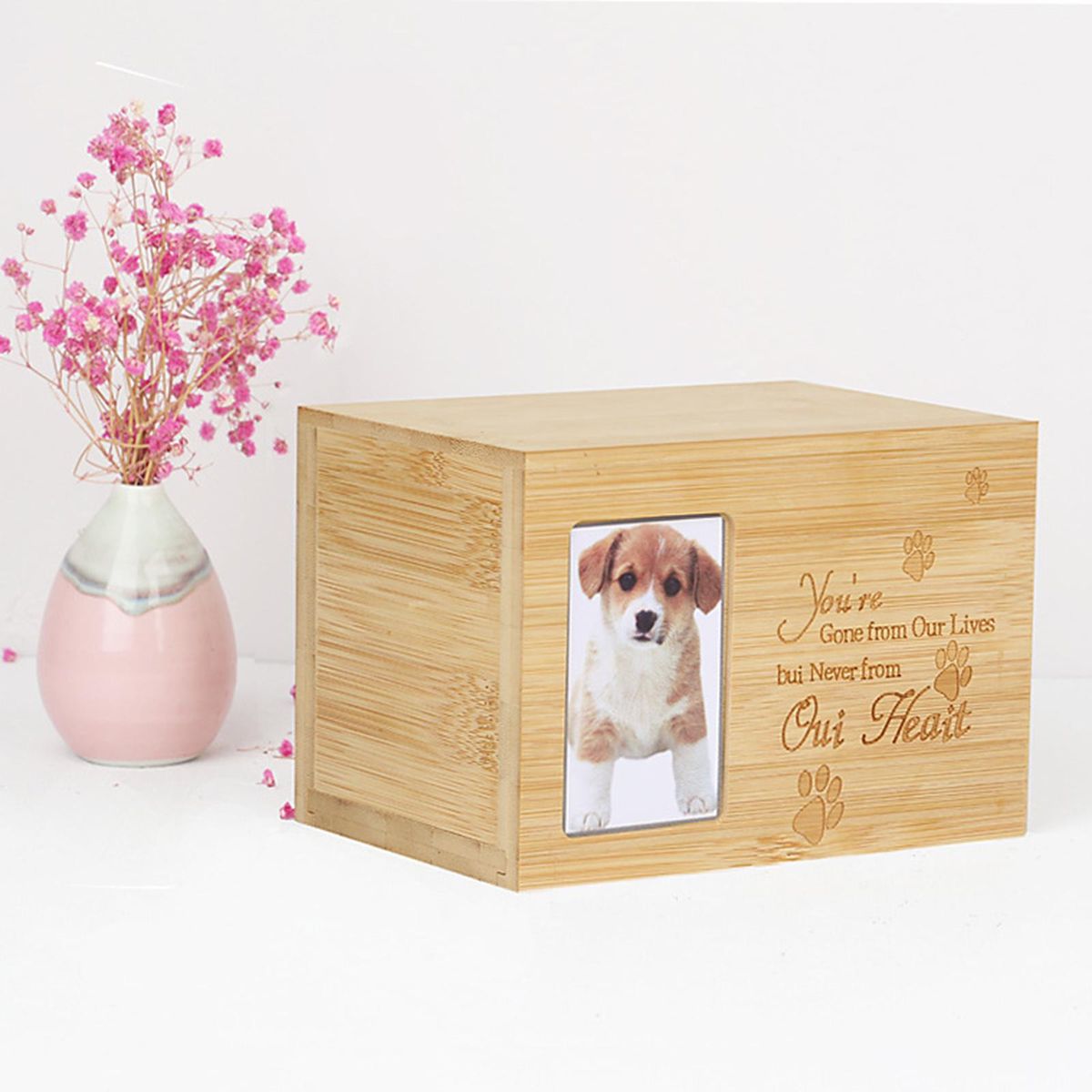 Pet Cremation Urn Sh Urns For Dogs Wooden Box Memorial Keepsake A