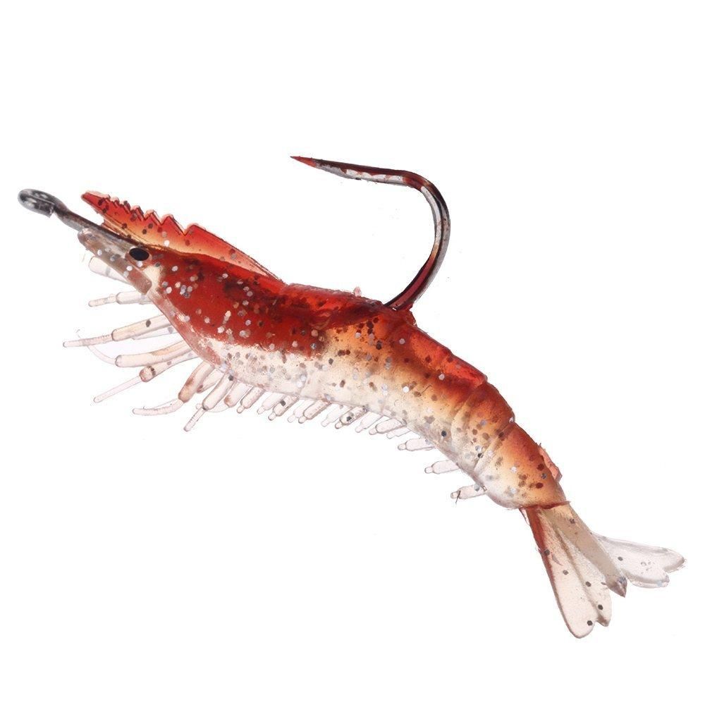 3Pcs 6cm/3g Artificial Fishing Lure Bionic Shrimp Prawn