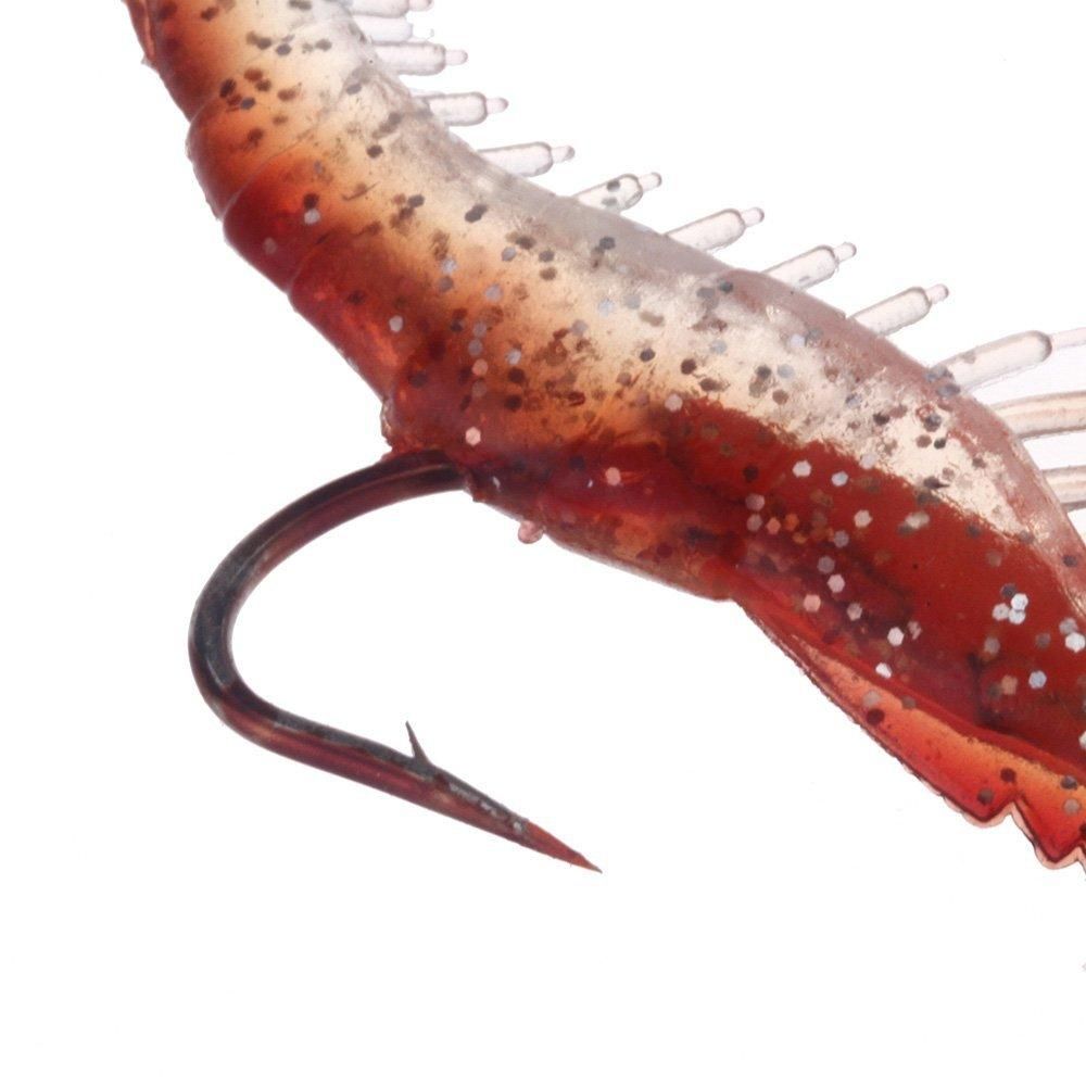 3Pcs 6cm/3g Artificial Fishing Lure Bionic Shrimp Prawn