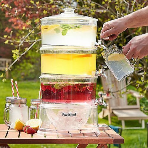 3-Layer Water Beverage Juice Tea Dispenser
