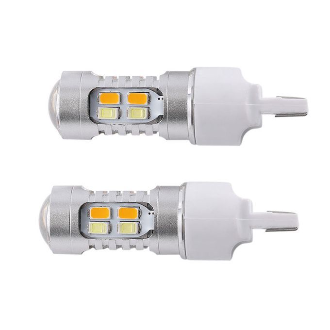 2 Pcs High Power Dual-Color Switchback 20-SMD-5630 LED Bulb Turn Signal Light