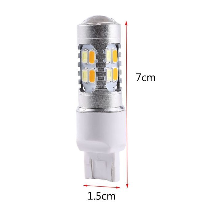 2 Pcs High Power Dual-Color Switchback 20-SMD-5630 LED Bulb Turn Signal Light