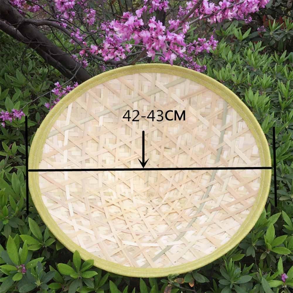 Chinese Retro Bamboo Rattan Fisherman Hat Handmade Weave Straw Bucket Hat Tourism Rain Dance Props Cone Fishing Sunshade Hat As Shown