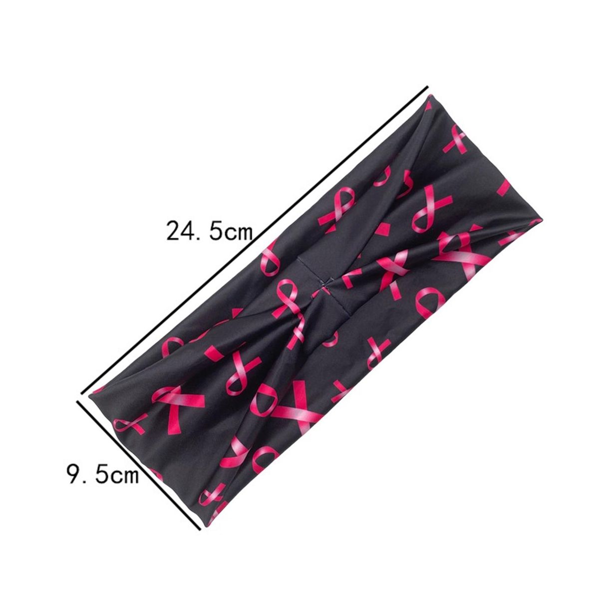 Sports Headband for Basketball Performance Womens Wide Edge Yoga Black