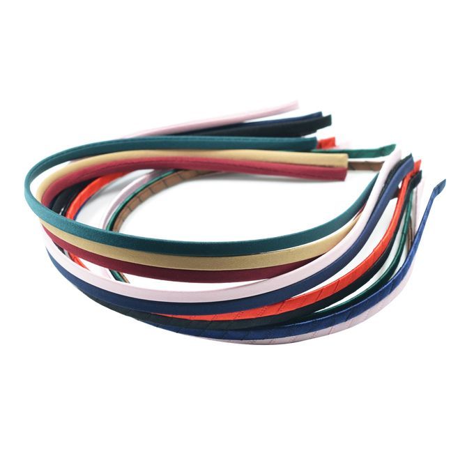 12 Pieces Girls  Women DIY Satin Fabric Covered Ribbon Metal