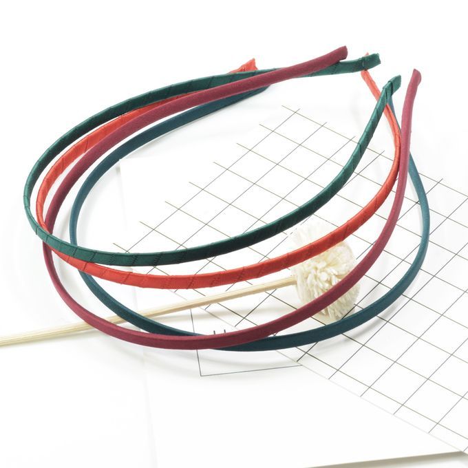 12 Pieces Girls  Women DIY Satin Fabric Covered Ribbon Metal