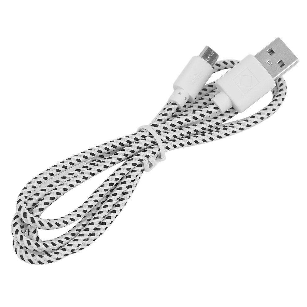 Mi Ro 2.0 USB Flat Noodle Data  Harger  Able For Android  Ell Phones-white