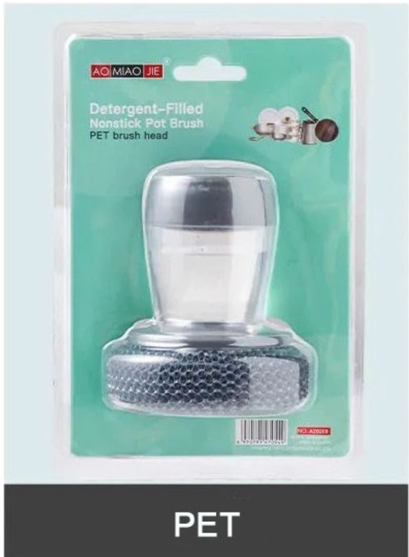 Kitchen Soap Dispensing Palm Brush Washing Dish