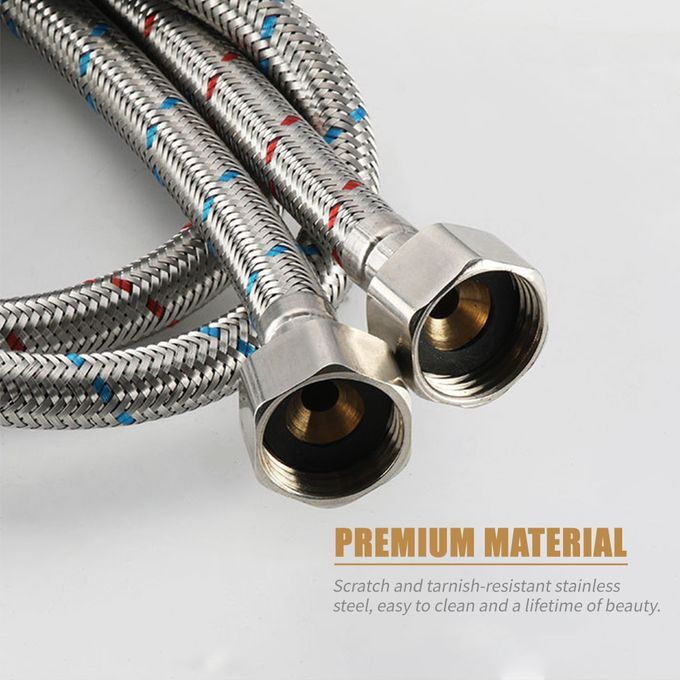 3/8" Sink Faucets Hoses 23 Inch Long Basin Water Tap Inlet