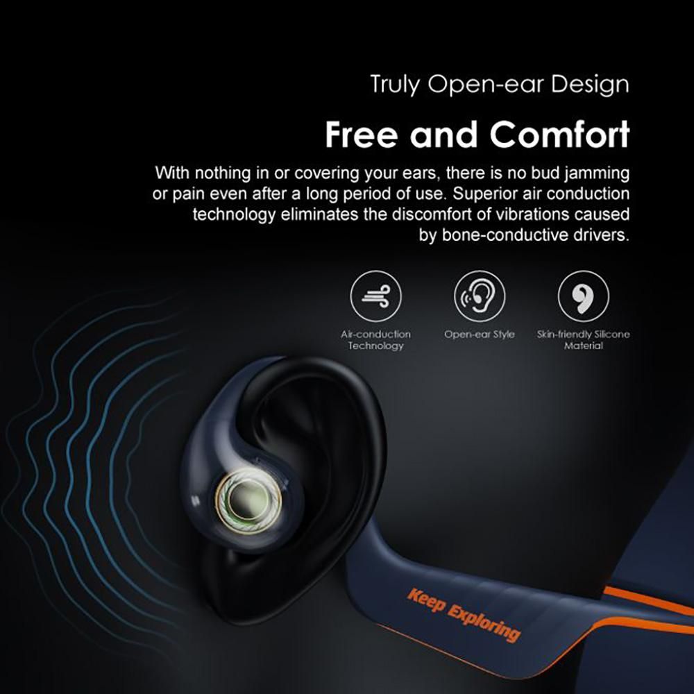 Oraimo OpenCirclet IPX5 Ergonomic Secure Fit Long Playtime Open-ear BT Headphones
