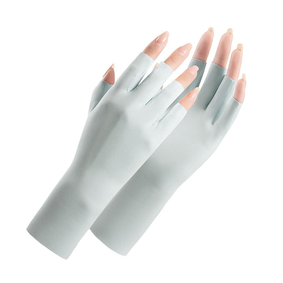 1 Pair Nail Drying Machine Riding Cycling Sunshade Light Grey