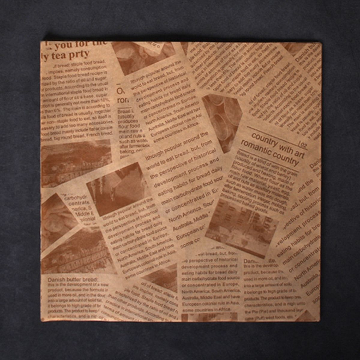 100Pcs Tray Liner Bread Burger Sandwich Wrapper Brown