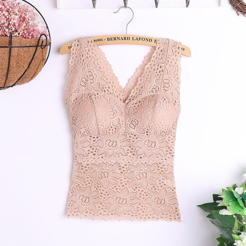 Strap T-Shirt with Floral Filling Woman Top Sexy Lace Crochet Fastener Short Top with Bush