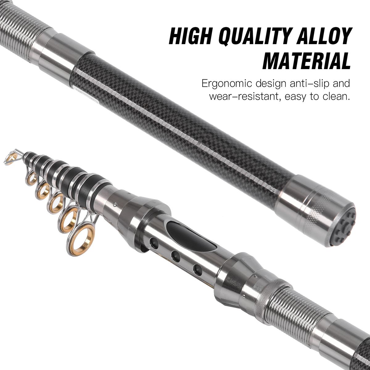 Fishing Pole Combo Set 2PCS Rod And Reel Telescopic Fishing