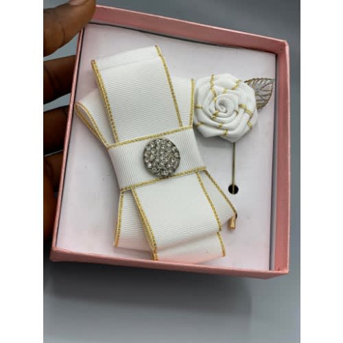 Men's Bow Tie N Accessory - White