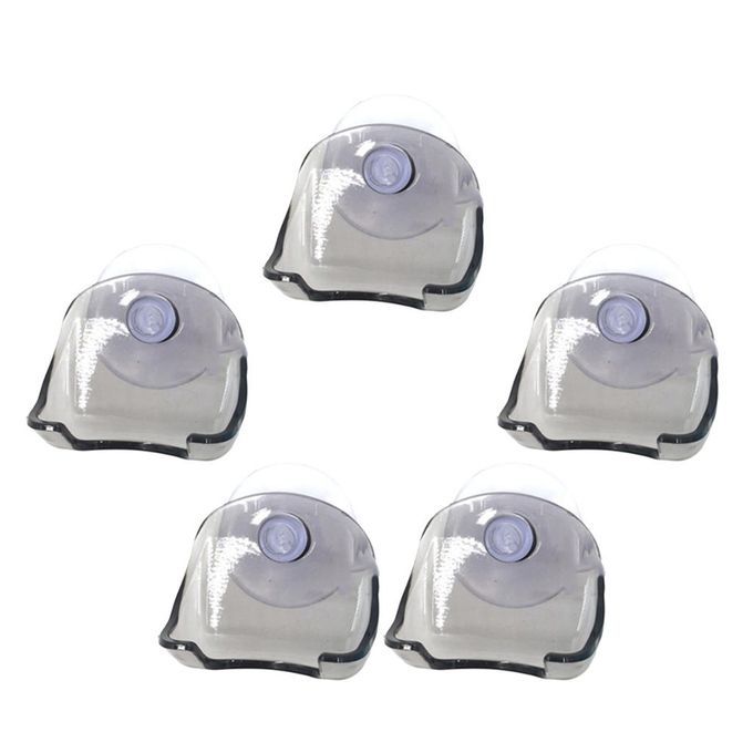 5 Pcs Plastic Suction Cup  Holder Racks Bathroom Organizer Gray