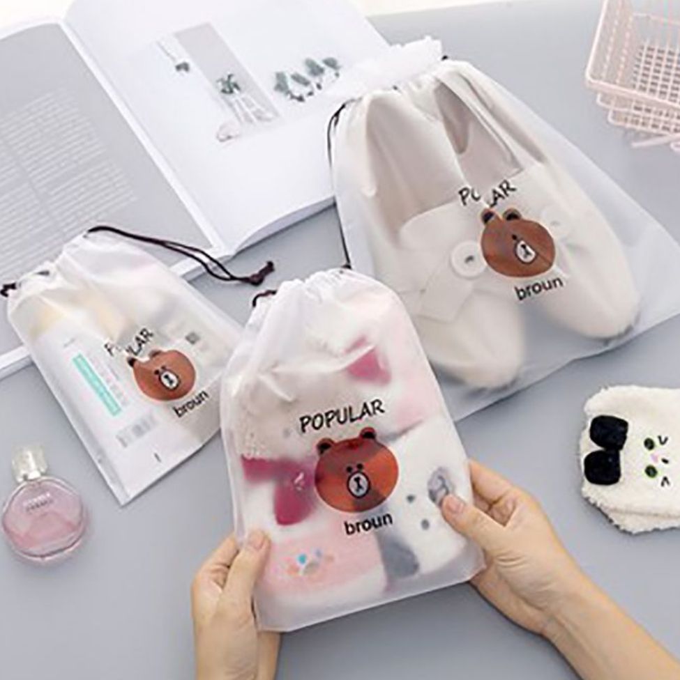Quality Multi- Purpose Transparent Storage Bag Drawstring UK