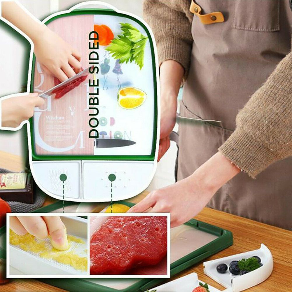 Double-Sided Cutting Board Anti-Microbial Cut Drain