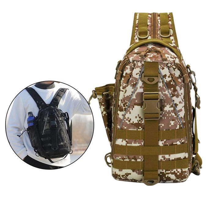 Durable Sling Bag Travel Fanny Pack Bags Molle Backpack Desert