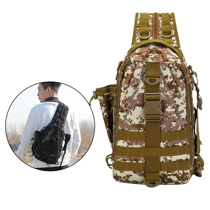 Durable Sling Bag Travel Fanny Pack Bags Molle Backpack Desert