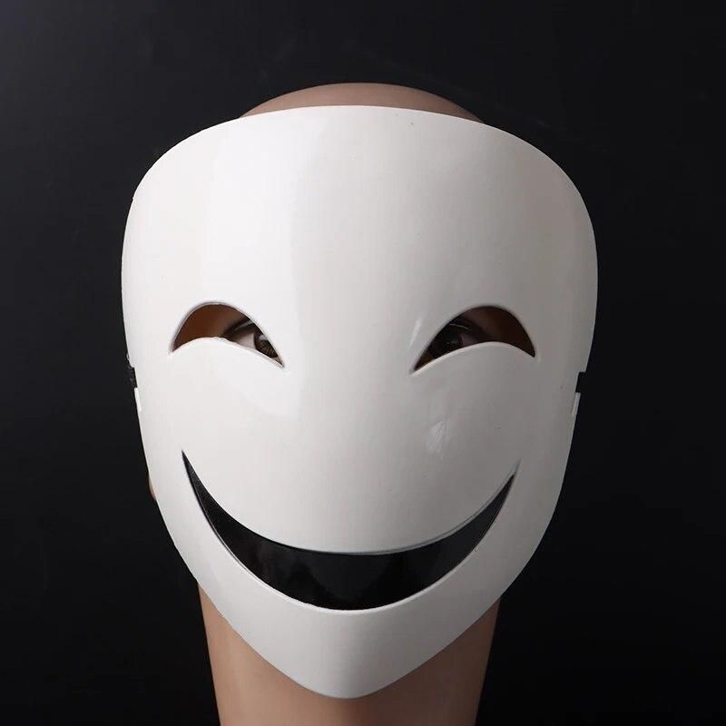 Adjustable Mask Adults Japanese Anime Black Bullet Hiruko White Visible Helmet Cosplay Costume Props Halloween Gifts Collection