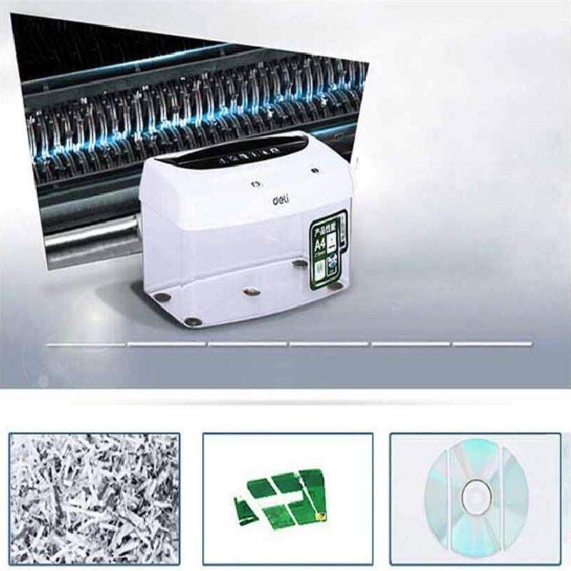 Deli Portable A4/A5/A6 Paper Hand Operated Strip Document Paper Shredder Black