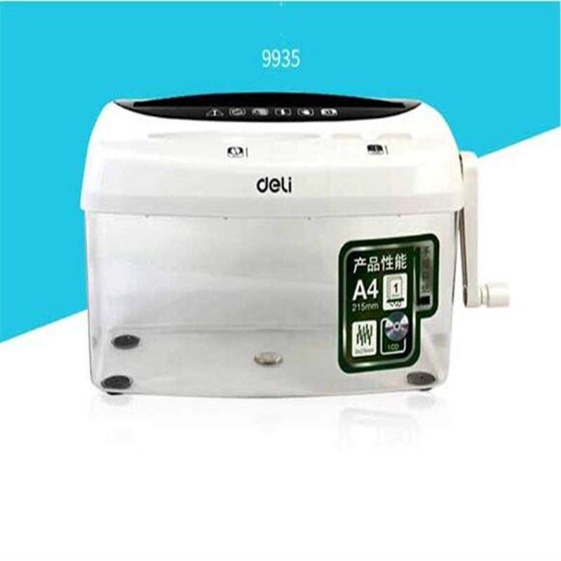 Deli Portable A4/A5/A6 Paper Hand Operated Strip Document Paper Shredder Black