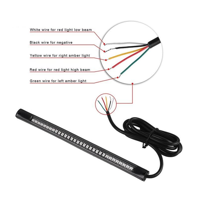 Tail Rear Brake Stop Waterproof Bulb Lamp Motorcycle Turn Signal Light 48 LED 2835 3014 Smd Motor Turn Signals for motorcycle
