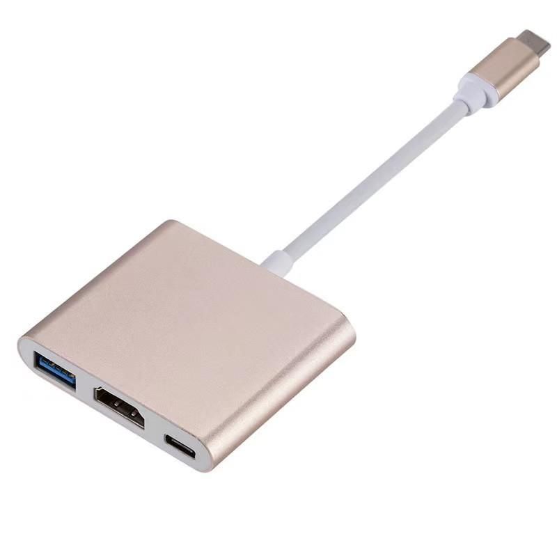 type three-in-one 3.0HUB HD 4K hub PD charging type to HD converter docking station silver