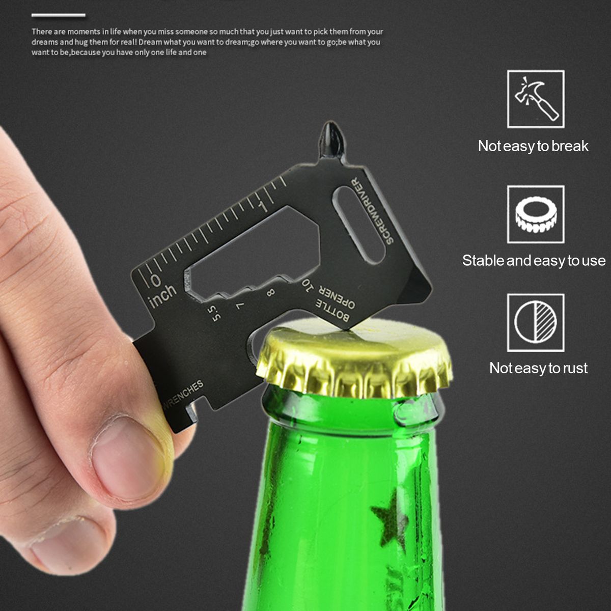 Multifunctional Tool Solid Tool Combination Multitool Card Black