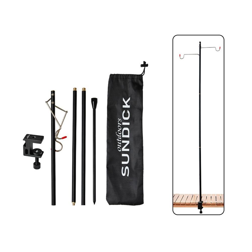 Portable Light Pole Tray Lightweight Stainless Steel Lamp Pole Tray Lamp Holder Bracket Camping Accessory