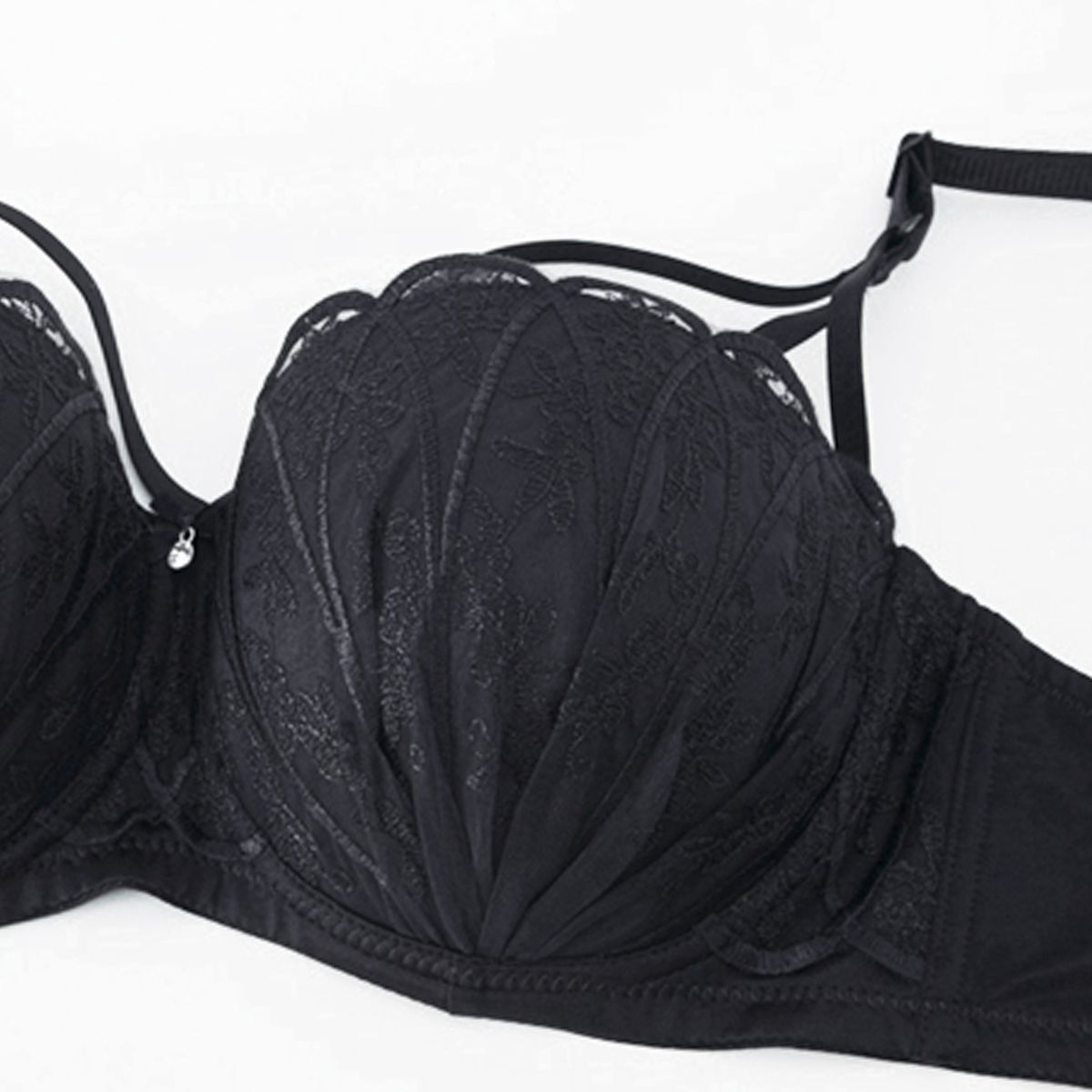 Half Cup Embroidered Underwired Bra For Women