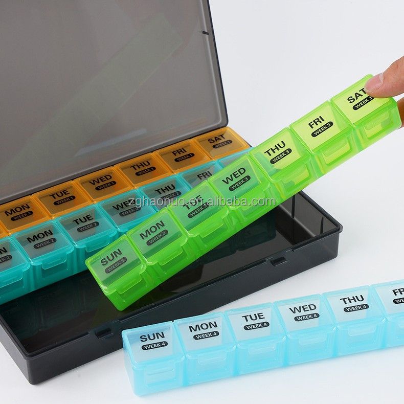 New Large Capacity 28 DAYS/GRIDS Days Pill Organizer