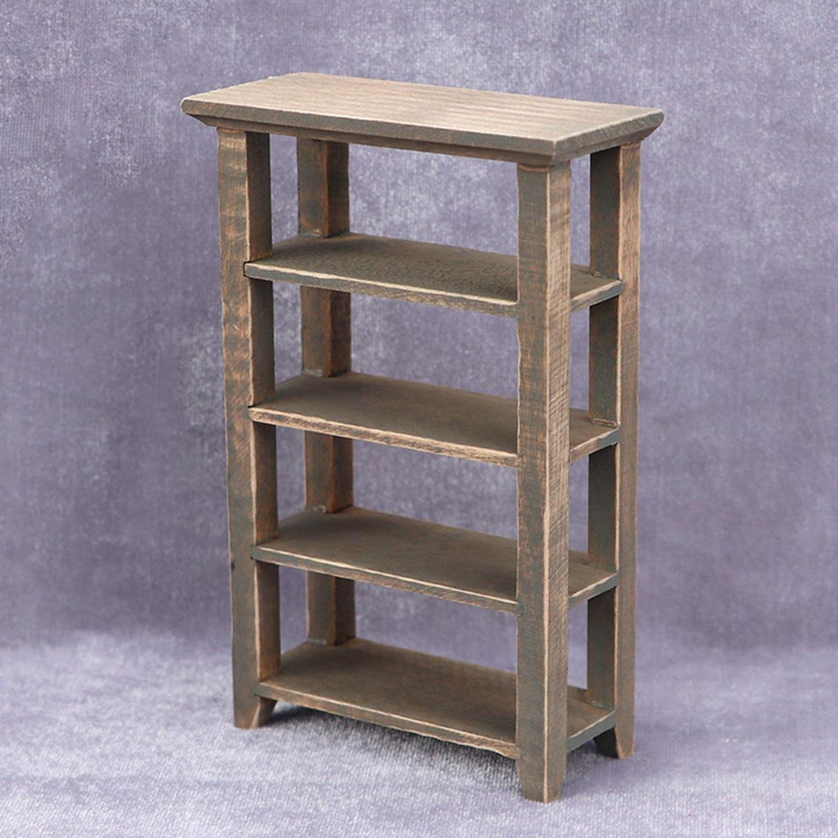 1/12 Dollhouse Miniatures Wooden Flower Book Shelf Display Stand 1/12 Doll House Living Room Decor Accessory