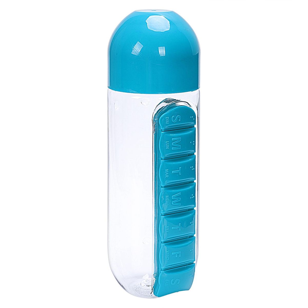 Plastic Water Combine Daily Pill Boxes 600Mlblue