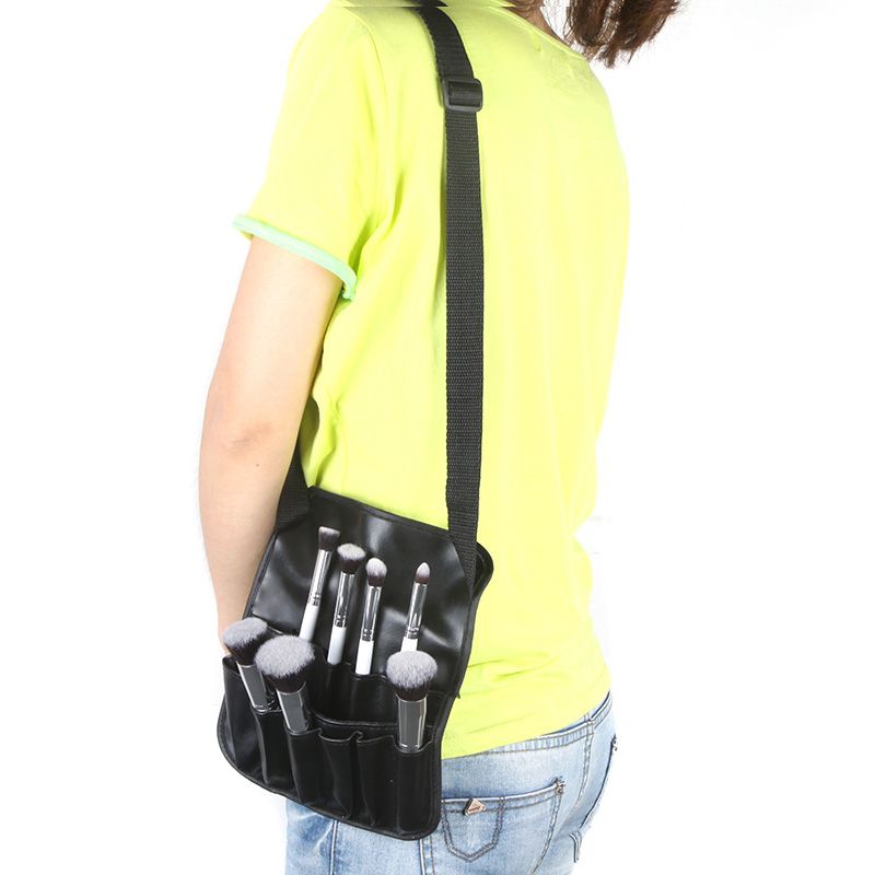 PVC Cosmetic Makeup Brush Apron With Artist Belt Strap