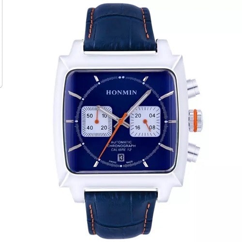 Genuine Leather Watch -Blue