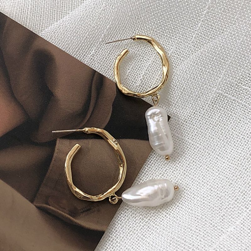 Sterling Silver Pin Geometric Circle Earrings