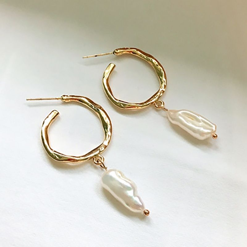 Sterling Silver Pin Geometric Circle Earrings