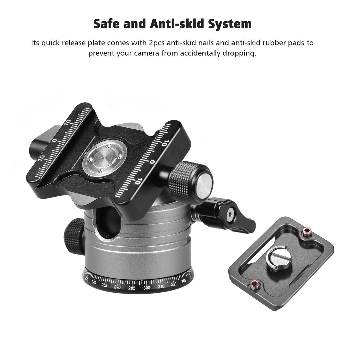 CNC Aluminum Alloy Dual Panoramic Ball Head Low Center Of